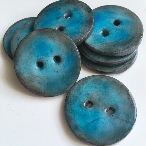 Gros boutons fait main 2.9 cm - pâte polymère fimo - handmade polymer clay buttons