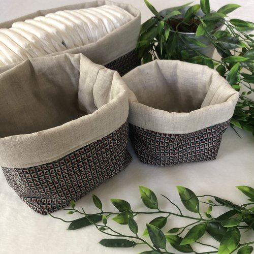 Lot de panières pour table à langer - paniers à couches - accessoires pour le change de bébé