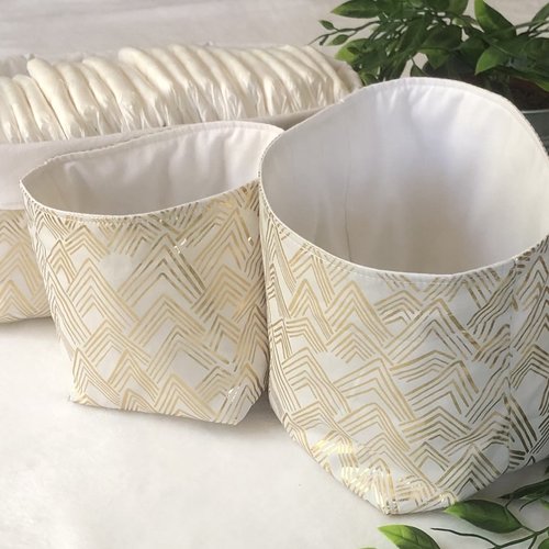 Lot de panières pour table à langer - paniers à couches - accessoires pour le change de bébé