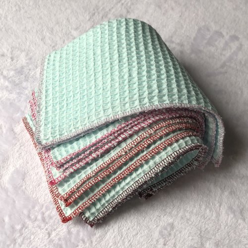 Lot de 8 essuie-tout, lavettes lavables et réutilisables - zéro déchet.