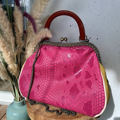 Sac à main vintage rose