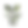Doudou bébé lapin, tissu coton minky, gris vert, attache tétine, fait-main, personnalisable, 36 cm de hauteur
