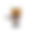 Doudou peluche plat renard, tissu coton minky polaire, orange gris noir, hauteur 27 cm, doudou personnalisable avec un prénom brodé