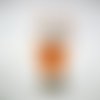 Doudou peluche plat raton laveur, tissu coton minky polaire, orange marron, fait main, cadeau naissance, hauteur 27 cm