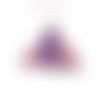 Porte-monnaie berlingot violet, rangement écouteurs, idée cadeau, porte-monnaie triangle
