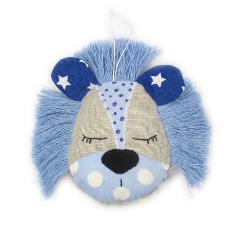 Porte-clés lion, bleu beige doudou, porte-clés doudou, accessoires pour sacs, idée cadeau, unique et original, gri-gri