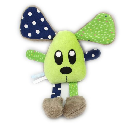 Doudou souris, peluche souris, doudou fait-main, vert bleu marron, coton minky polaire, personnalisable, doudou bébé, 27 cm de hauteur