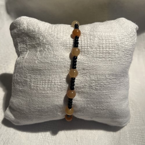 Bracelet perle de rocaille et aventurine