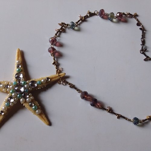 Collier étoile de mer, original, léger,  tendance... création française unique