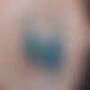 Boucles d’oreilles en argile polymère  turquoise