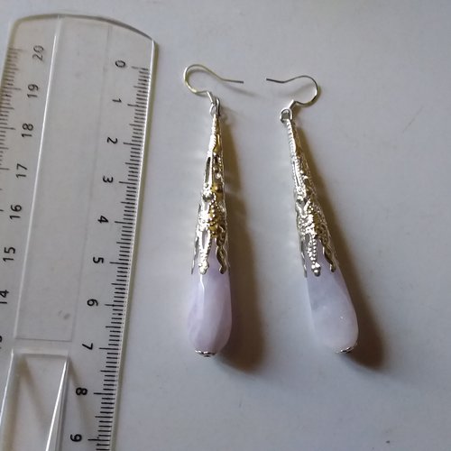 Boucles d’oreilles gouttes angelite