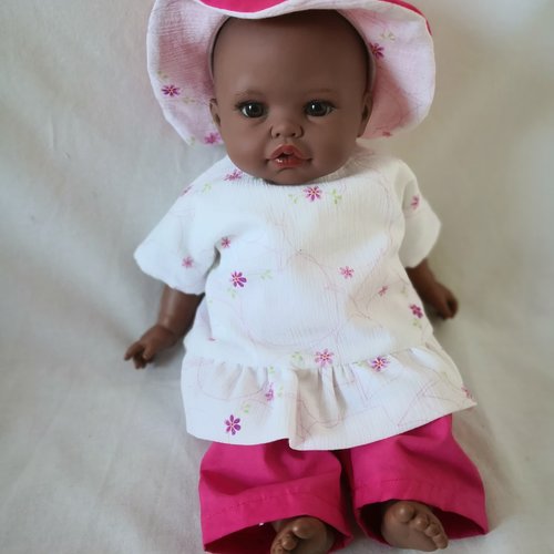 Ensemble été poupon 40cm