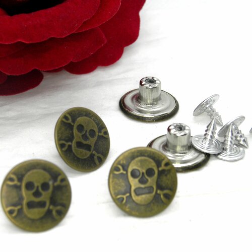 8 Boutons Jeans Pantalons Bouton Jeans Bouton Rivets bouton argent 17 mm
