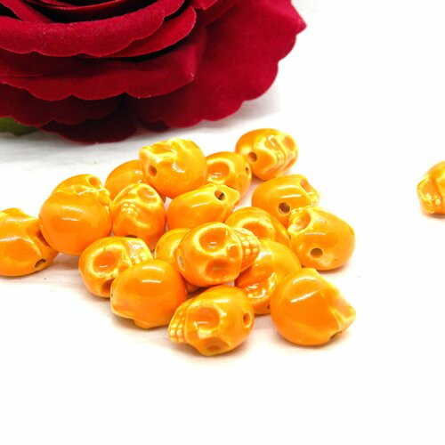 20 x crâne perles acrylique mixte 13 mm Halloween