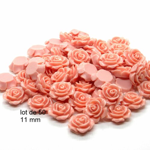 Perle cabochon fleur, cabochon perle fleur, fleur rose acrylique, perle fleur acrylique, fleur acrylique, cabochon rose, perle résine, rose