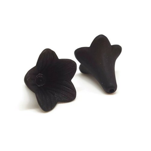 Perles fleurs noires