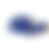 Perles rondes bleues points argentés 8mm 