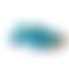 Perles rondes turquoises points argentés 8mm 