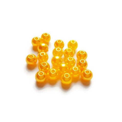 Perles jaunes 6 mm 