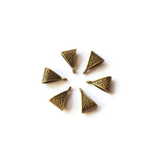 Belières triangles bronze 15 x 10 mm 