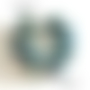 10 perles hématite ronde aplatie à facettes 6x3 bleu vert