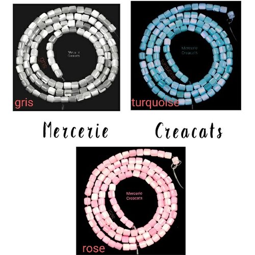 X 20 perles naturelles coquillage nacre - 11 couleurs