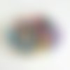 X 22 perles acrylique 8 mm multicolores effet marbré