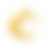 1 pendentif croissant de lune acier inoxydable doré