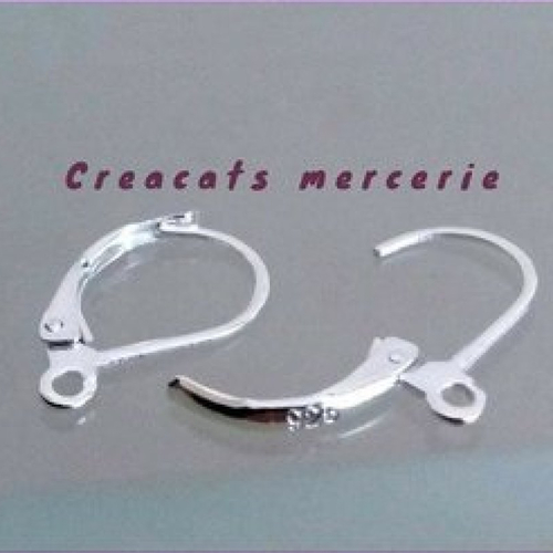 1 paire dormeuses argent 925 boucles d'oreille