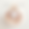 1 pendentif breloque coquillage doré clair rosé perle blanche effet nacre