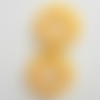 X 4 pendentif rond cercle véritable coquillage coloré jaune