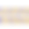 47 cm de chaine fine acier inoxydable doré 2 x1,6 mm perles émail parme / lavande