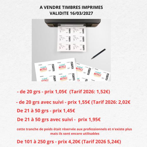 Timbre imprimés de "la poste"