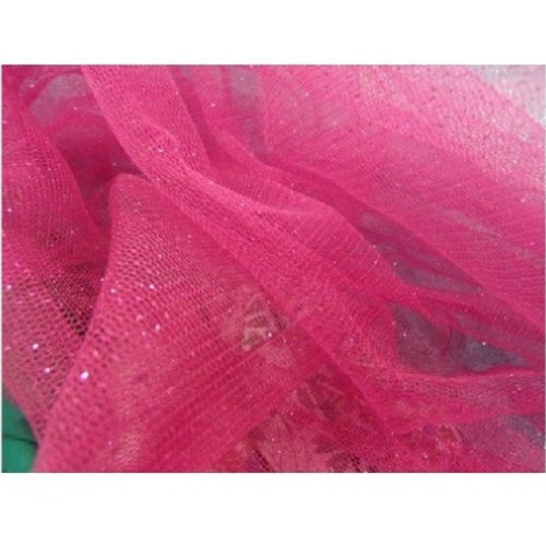 Tulle rose fuschia paillette vaporeux, 150 cm