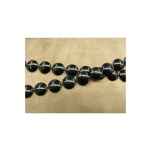 Ruban 1/2 perles,13 mm, noir