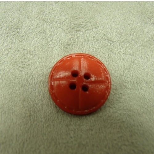 Bouton acrylique à 4 trous orange,18 mm