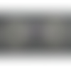 Bouton brandebourg gris perlé, 14 cm largeur et 5 cm de hauteur