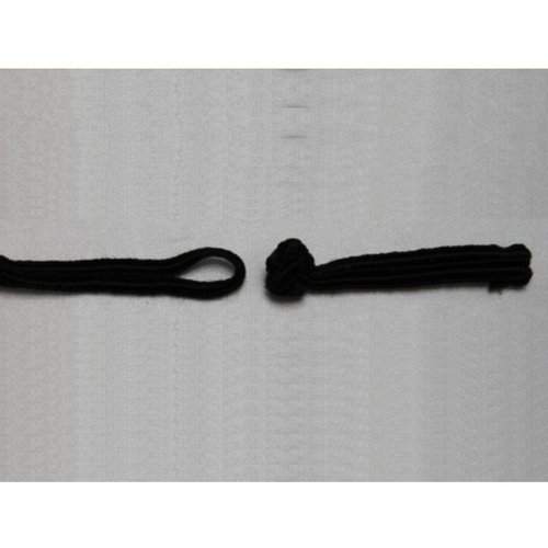 Bouton brandebourg noir,longueur de 12 cm de largeur de 1cm
