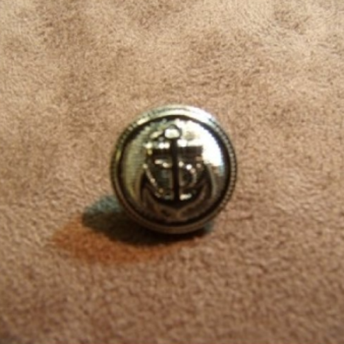 Bouton militaire /blazer argent , 13 mm