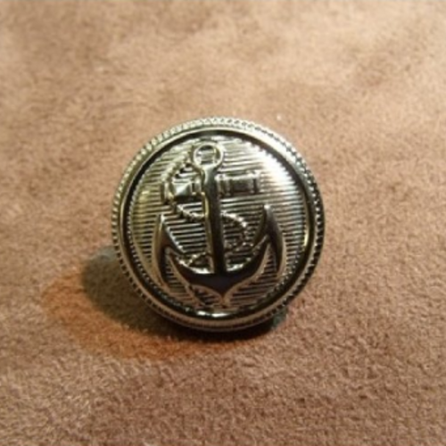 Bouton militaire / blazer, argent,  22 mm