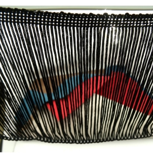 Frange noire en polyester ,15 cm