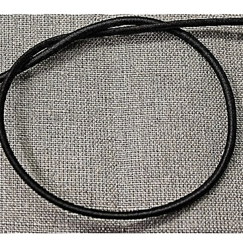 Elastique rond elasthanne noir ,2mm