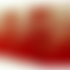 Dentelle de calais jacquard bordeaux brodée beige 13 cm