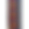 Broderie coton etnic multicolore brodée orange,rouge et violet 25 cm/hauteur de broderie 20 cm