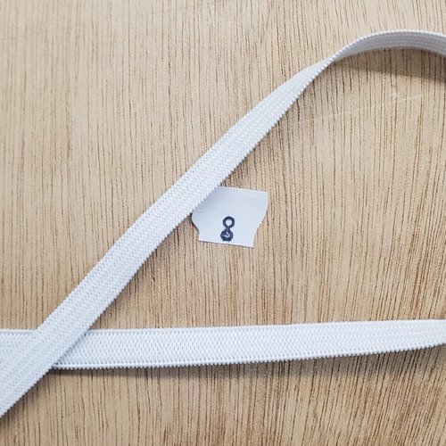 Promotion elastique blanc 8 mm, vendu par 15 metres / soit 0.50 € le mètre