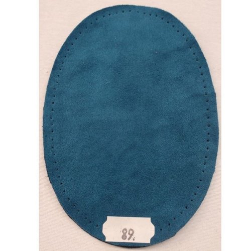 Nouvelle coudiere bleu canard façon daim en polyester taille:moyenne  hauteur 13,5cm / largeur 9,5cm