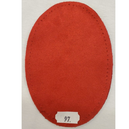 Nouvelle coudiere rouge  façon daim en polyester taille:moyenne  hauteur 13,5cm / largeur 9,5cm