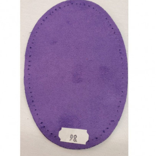 Nouvelle coudiere violet  façon daim en polyester taille: moyenne  hauteur 13,5cm / largeur 9,5cm
