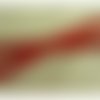 Ruban brillant simili cuir/ skai traversant rouge,1.5 cm