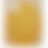 Petite coudiere jaune moutarde simili daim / hauteur 10 cm / largeur 7.5 cm